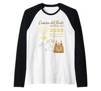 Camino del Norte 2026 Santiago de Compostela Raglan Baseball Tee