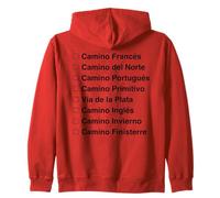 Camino del Norte de Santiago Northern Spain Coastal Route Zip Hoodie