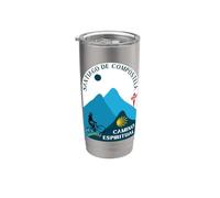 Camino Espiritual Bicycle Woman Santiago de Compostela 2026 Stainless Steel Insulated Tumbler