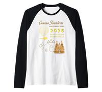 Camino Finisterre 2026 Santiago de Compostela Raglan Baseball Tee