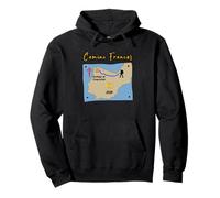 Camino Frances 2026 Santiago de Compostela Pilgrim Map Pullover Hoodie