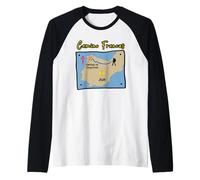 Camino Frances 2026 Santiago de Compostela Pilgrim Map Raglan Baseball Tee