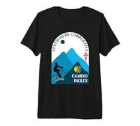 Camino Ingles Bicycle Man Santiago de Compostela 2026 Premium T-Shirt