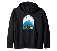 Camino Ingles Couple Pilgrims Santiago de Compostela 2026 Zip Hoodie