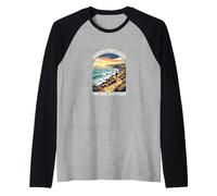 Camino Portugal to Santiago Pilgrim Hiking Trail Raglan Baseball Tee