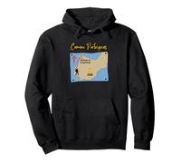 Camino Portugues 2026 Santiago de Compostela Pilgrim Map Pullover Hoodie