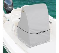 Caminor Boat Center Console Cover - 1200D Waterproof, Windproof Elastic Strap, Heavy Duty Marine Grade Polyester - Gray, 30" L x 40" W x 44" H