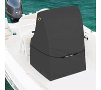 Caminor Waterproof Marine-Grade Boat Console Cover - Heavy Duty, Windproof Elastic Strap - Black, 24" L x 36" W x 42" H