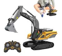 Camion Benne Téléé, Excavatrice Électrique Avec Lumières Et Sons,8,3 * 5 * 4 Pouces Ensemble De Camions-Bennes Jouets En Métal Avec Batterie Rechargeable, Jouet Pour Filles Et Garçons De 4 À