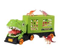 Camión De Dinosaurios De Juguete - Camión Portadinosaurios | Camións Transportador Dee Dinosaurios | Set Dee Coche Des Transporte Des Tiranosaurio | Vehículos Imaginativos Para Niños, Niñas, Niños,