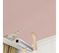 Camiraft Bathroom Wallpaper Self Adhesive Lining Paper for Walls Pink Wallpaper -3 Rolls=4.2m² Waterproof Thermal Insulating Wall Paper for Bathroom,Kitchen,Living Room,Bedroom,Ceilings