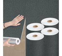 Camiraft Black Self Adhesive Wallpaper for Bedroom Bathroom Textured Wallpaper Waterproof Lining Paper for Walls -4 Rolls=5.6m² Thermal Insulating Wall Paper for Bathroom,Kitchen,Living Room