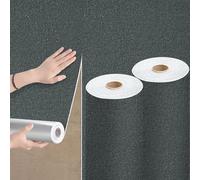 Camiraft Black Self Adhesive Wallpaper for Bedroom Bathroom Textured Wallpaper Waterproof Lining Paper for Walls -2 Rolls=2.8m² Thermal Insulating Wall Paper for Bathroom,Kitchen,Living Room