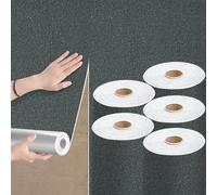 Camiraft Black Self Adhesive Wallpaper for Bedroom Bathroom Textured Wallpaper Waterproof Lining Paper for Walls -5 Rolls=7m² Thermal Insulating Wall Paper for Bathroom,Kitchen,Living Room