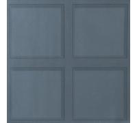 Camiraft Blue 3D Effect Panel Wallpaper - Wood Panelling Textured Wallpaper Modern Embossed Tartan for Living Room Feature Wall Bedroom - 950 * 53cm