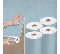 Camiraft Blue Self Adhesive Wallpaper for Bedroom Bathroom Textured Wallpaper Waterproof Lining Paper for Walls -4 Rolls=5.6m² Thermal Insulating Wall Paper for Bathroom,Kitchen,Living Room
