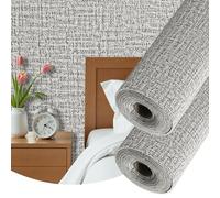 Camiraft Grey Self Adhesive Wallpaper for Bedroom Bathroom Ceiling Wallpaper Waterproof Lining Paper for Walls -2 Rolls=2.8m² Thermal Insulating Wall Paper for Bathroom,Kitchen,Living Room