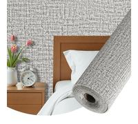 Camiraft Grey Self Adhesive Wallpaper for Bedroom Bathroom Ceiling Wallpaper Waterproof Lining Paper for Walls -1 Roll=1.4m² Thermal Insulating Wall Paper for Bathroom,Kitchen,Living Room