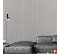 Camiraft Mix Plain Stripe Wallpaper 3D Embossed Thick Textured Modern Minimalist Roll Striped Flocking Wallcoverings for Bedroom Living Room TV Background Hallway and Stairs