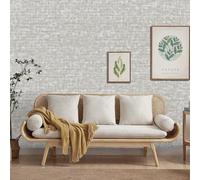 Camiraft Modern Minimalist Wallpaper in Coarse Linen Look Grey Plain Fabric LookThick Texturer for Adults Bedroom Living Room TV Background Dining Room Hallway and Stairs