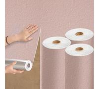 Camiraft Pink Self Adhesive Wallpaper for Bedroom Bathroom Textured Wallpaper Waterproof Lining Paper for Walls -3 Rolls=4.2m² Thermal Insulating Wall Paper for Bathroom,Kitchen,Living Room