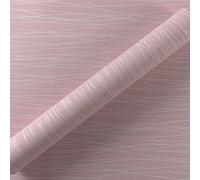 Camiraft Pink Striped Wallpaper 3D Embossed Metallic Silver Glitter Textured Pink Wallpaper for Girls Women Bedroom Feature Stripe Geometric Patterned for Livingroom Kitchen Lounge Hallway