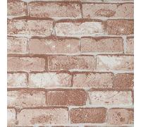 Camiraft Rustic Red Brick Wallpaper 3D Brick and Stone Pattern Effect Wallpaper Non-Woven Fabric Pattern Anti-Fouling Texture Wallpape Vintage Slate 9.5m* 0.53m