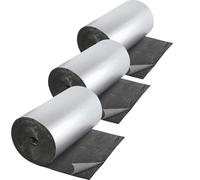 Camiraft Self Adhesive Reflective Aluminium Foam Insulation 5mm Thick, 25cm x 10m Radiator Reflector Panels, Foil Insulation Roll for Floors, Roofs, Garage Doors and Camper Vans (3 Rolls)
