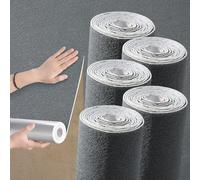 Camiraft Self Adhesive Wallpaper Roll Peel and Stick Thermal Wallpaper for Bad Cold Walls -5 Rolls=7m² 3mm Thick Dark Grey Textured Insulated Lining Paper for Walls for Bedroom Living Room,Bathroom