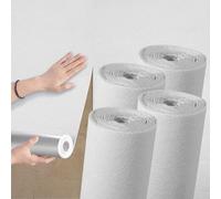 Camiraft Warm White Self Adhesive Wallpaper for Bedroom Bathroom Textured Wallpaper Waterproof Lining Paper for Walls -4 Rolls=5.6m² Thermal Insulating Wall Paper for Bathroom,Kitchen,Living Room