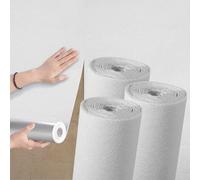 Camiraft Warm White Self Adhesive Wallpaper for Bedroom Bathroom Textured Wallpaper Waterproof Lining Paper for Walls -3 Rolls=4.2m² Thermal Insulating Wall Paper for Bathroom,Kitchen,Living Room