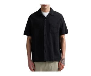 Camisa m4157, male, Replay, Short Sleeve Shirts, Black, M, Shirts M