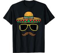 Camiseta Sombrero Face Cinco de Mayo Fiesta Mexicana Talla T Shirt Black 3XL