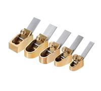 Camisin 5 Piece Woodworking Plane Cutter Set Curved Sole Metal Copper Luthier Tool Violin Viola Cello Wooden Instrument