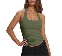 Camisole Tops for Women Clearance Womens Tank Tops Halter Neck Summer Fashion Sleeveless Cami Shirts Workout Basic Going Out Crop Top Casual Vest Shirt Beach Vacation Wear