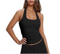 Camisole Tops for Women Clearance Womens Tank Tops Halter Neck Summer Fashion Sleeveless Cami Shirts Workout Basic Going Out Crop Top Casual Vest Shirt Beach Vacation Wear