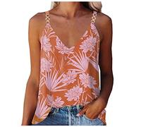 Camisole Tops for Women UK,Ladies Leopard Print Tops Sexy V Neck Floral Shirt Spaghetti Strap Loose Fit Sleeveless Summer Tops Sling Vest Cami Tee Shirts Tank Top Camisoles & Vests Sale Clearance