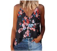 Camisole Tops for Women UK,Ladies Leopard Print Tops Sexy V Neck Floral Shirt Spaghetti Strap Loose Fit Sleeveless Summer Tops Sling Vest Cami Tee Shirts Tank Top Camisoles & Vests Sale Clearance
