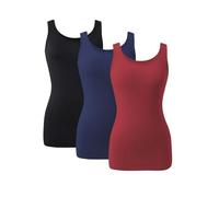 Camisole Vest Tops for Women Bamboo Rayon Soft Breathable Silky Smooth Women's Tank Stretch Slim Fit Basic Undershirts Sleeveless 3 Pack Layering, Lounge, Sleepwear
