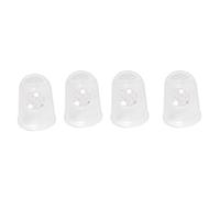 camister 4pcs New Silicone Guitar Thumb Finger Protector Fingertips (Transparent S)