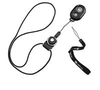 CamKix Camera Shutter Remote Control With Bluetooth® Wireless Technology, Black - Wrist Strap + Lanyard (Detachable Ring Mount) - Capture Pictures/Video Wirelessly up to 30 ft (10 m) on iPhone/Android