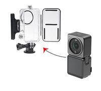 Camkix Waterproof Case Compatible with DJI Action 2 Power Combo or DJI Action 2 Dual-Screen Combo -Transparent - Protects Up To 147ft/45M Underwater - Clear Display - Diving, Skiing, Snorkeling Case