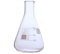 Camlab Graduated 3,3 Borosilicate Glass Erlenmeyer Flask, With Narrow Mouth, Conical Flask, Chemically Resistant and Heat Resistant, 100ml Glass Beaker, Pack of 1