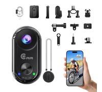 Camlance 4K Mini Sports Camera, 20MP Portable for POV Camera, 6 Axis EIS Body Camera, 40M Underwater Camera, WiFi Mini Magnetic Camera (Mounting Accessories)