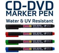 Camlin 4 x FINE TIP CD DVD PERMANENT MARKER PENS RED-GREEN-BLUE-BLACK WATER/UV RESIST