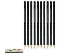 Camlin Sketching Pencils, 2B Graded, Pack of 10, Professional Artist Drawing Pencils, Sketch Draw Tone Shade, Finest Graphite Lead, ZOFAX Black Ball Pen