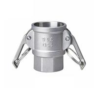 Camlock Fitting, 1PC BSPT 1/2" 3/4" 1" 1-1/4" 1-1/2" 2" SS304 Stainless Steel Homebrew Camlock Fitting Adapter Barb Camlock Quick Disconnect Silver (Color : D Type, Size : 1/2")