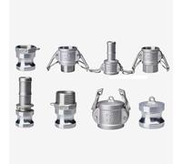 Camlock Fitting, BSPT 1/2" 3/4" 1" 1-1/4" 1-1/2" 2" SS304 Stainless Steel Homebrew Camlock Fitting Adapter Barb Camlock Quick Disconnect 1PC (Color : C Type, Size : 1")