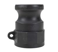 Camlock Type A 1.5 Inch Male Adaptor x BSP Female Thread - PP Cam and Groove Coupling for Water Irrigation IBC Pump Tank Fluid Transfer - Chemical Resistant Polypropylene Quick Connect Fitting