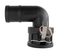Camlock Type C Elbow 90 Degree 1 Inch Female Coupler x Hose Tail - PP Polypropylene Cam and Groove Quick Connect Fitting for Water Irrigation IBC Pump Chemical Fluid Transfer